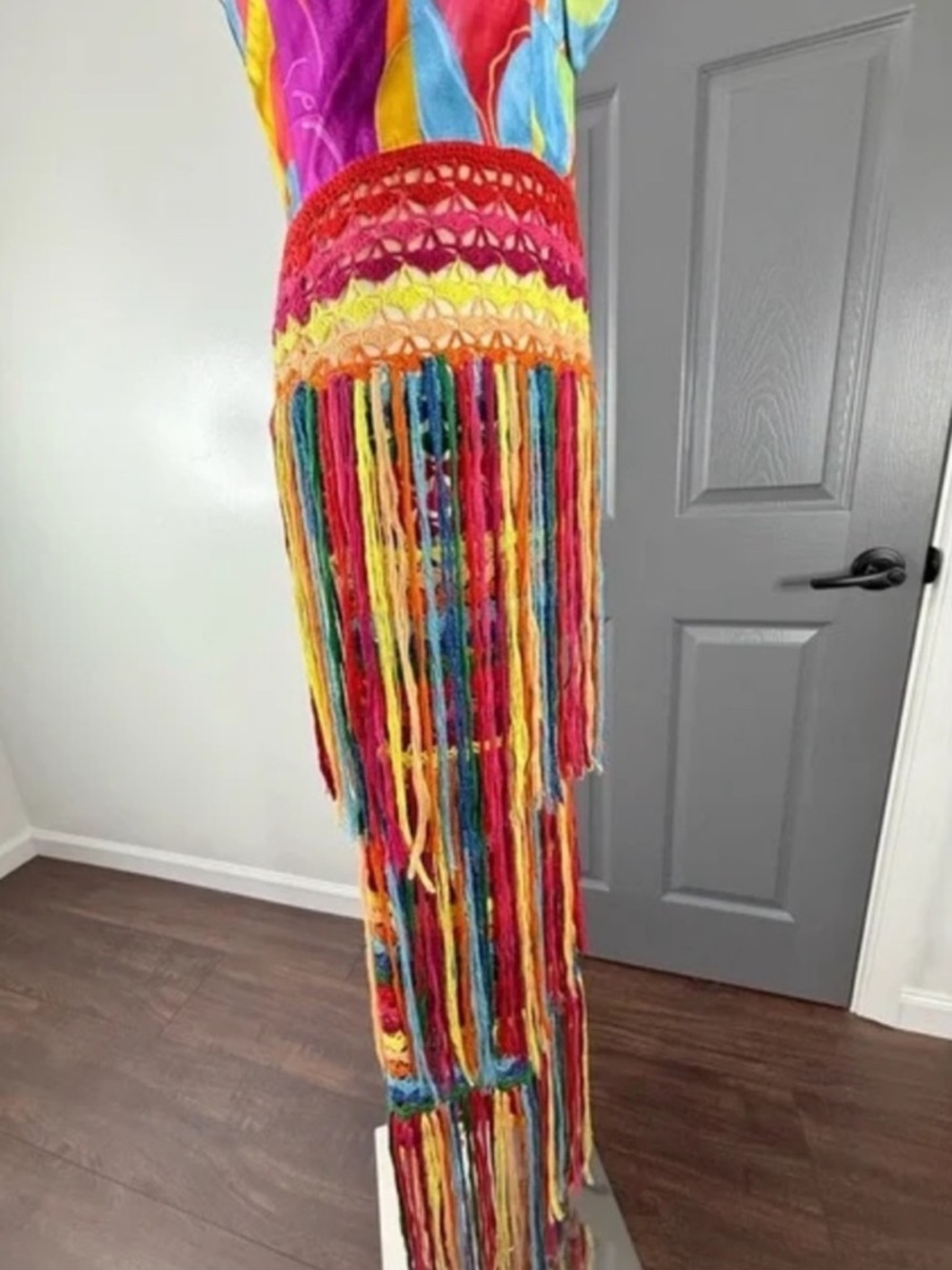 Alejandra Alonso Rojas Fringe-Trim Silk Gown - Picture 5 of 14